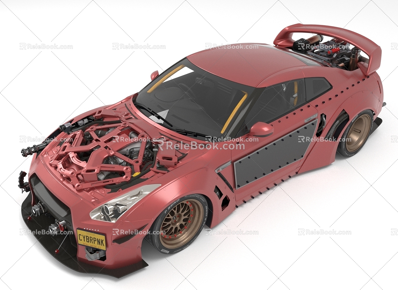 Science Fiction Modified Vehicle Armed Car Future Car Transportation 3d model