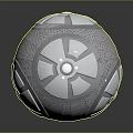 Detailed Spherical Satellite 3D Model With Textured Panels And Mechanical Structure