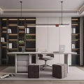 Modern study 3d model