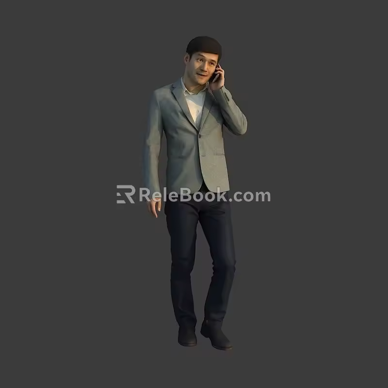 The man on the phone 3d model