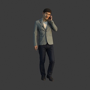 The man on the phone 3d model