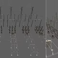 Industrial Electrical Equipment Setup With Metal Towers And Power Transmission Structures