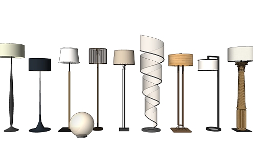 Modern lighting combination fashion floor lamp combination 3d model