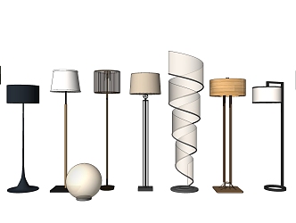 Modern lighting combination fashion floor lamp combination 3d model