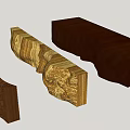Wooden Building Exterior Wall With Intricate Carved Details And Vertical Panels