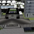 Modern Entrance Gate Design With Landscaped Garden Open Courtyard And Glass Facade