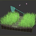 Modern Hoe Insect Catching Net 3d model