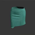 Stylish Teal Mini Skirt With Slim Fit Design And Casual Fashion Style
