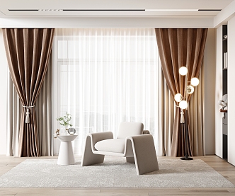 Modern Curtains 3d model