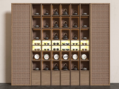 Tea set tea display cabinet model