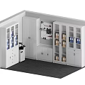Modern White Office File Cabinets With Glass Doors And Organized Folders Storage Solution