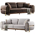 Light Luxury Multiplayer Sofa Collection 3d model