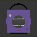 Purple Compact Device With White Panel Circular Holes Transparent Window And Ventilation Grilles
