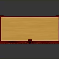 Red Chest Of Drawers Furniture With Golden Handles Decorative Top And Curved Legs