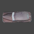 Vintage Car with Rusted Blue And Brown Exterior And Classic Design