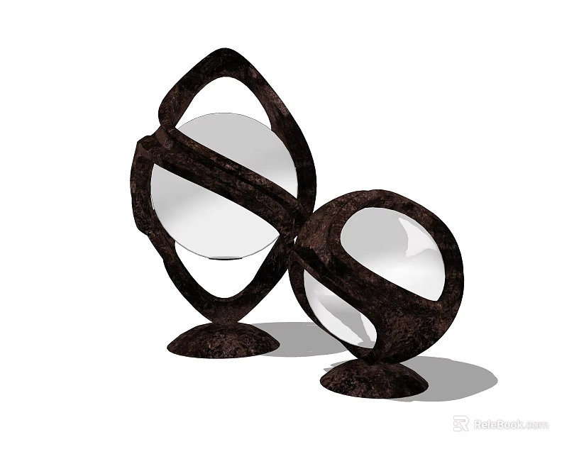 Unique Abstract Shaped Table Lamps With Modern Geometric Design And Decorative Base 3d model