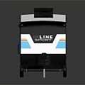 Modern LITE RV Trailer With White Black Orange Blue Accents And Roof Vents