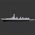 Advanced Modern Naval Warship Featuring Radar Systems And Deck Facilities 3d model