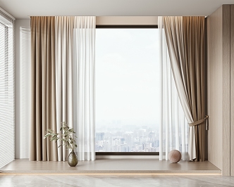 Modern Curtains 3d model