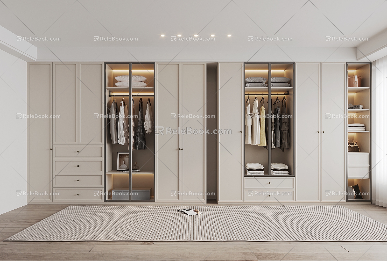 French Cream Wardrobe 3d model