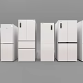White Refrigerators and Freezers with Various Designs for Modern Home Kitchen Appliances