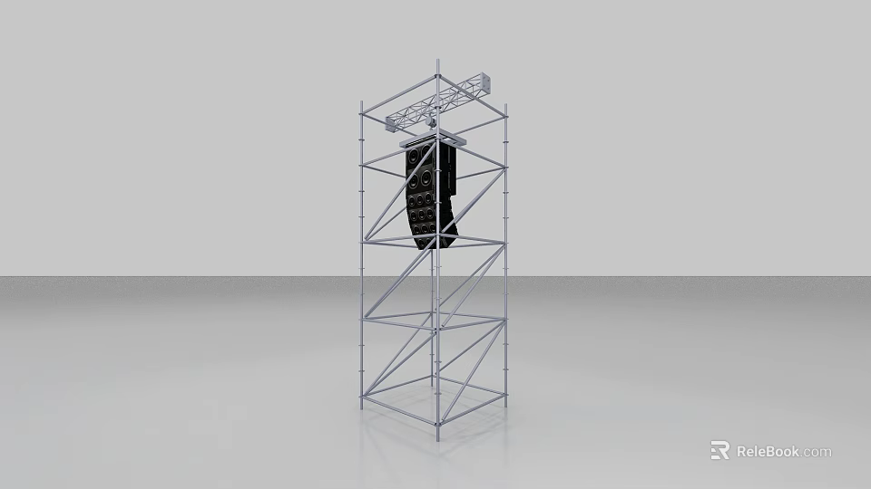 Industrial Scaffolding Metal Frame Equipment With Stable Multi Level Structure For Construction 3d model 