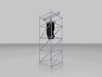 Industrial Scaffolding Metal Frame Equipment With Stable Multi Level Structure For Construction 3d model