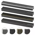 Different Style Strip Grilles In Black With Gold Edge And Various Designs