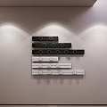 Modern Black And White Switch Panels Arranged In Stepped Design On Wall