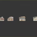 Colorful Miniature House Models With Various Styles And Diverse Roof Colors