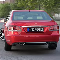 Red Mercedes Benz Sedan With Modern Sleek Exterior And Alloy Wheels
