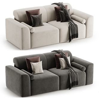 Modern two-seater sofa 3d model