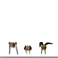 Anime Inspired Decorative Fantasy Hairpieces with Long Braided Hair Horn and Wing Accessories