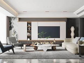 modern living room 3d model