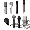 Various Professional Microphones With Handheld Condenser Pop Filter And Classic Designs