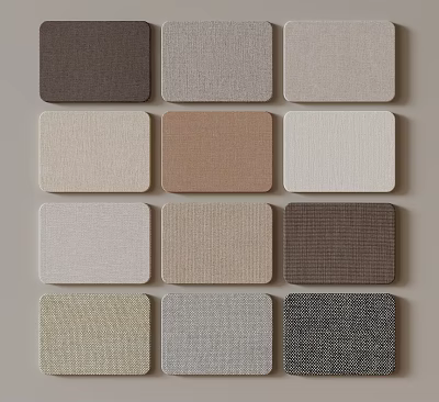 Various Colored Textured Wall Panels For Modern Interior Design Projects 3d model