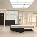Modern Clothing Store Exterior with Glass Door Window Display Mannequins and Interior Racks