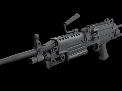 Tactical Military Rifle With Detailed Barrel Magazine Grip And Sight Design 3d model