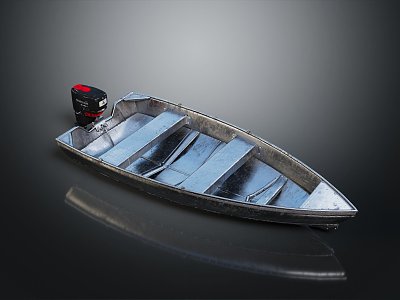 Small boat speedboat single boat single boat motor boat counter boat 3d model