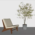 Modern single sofa 3d model