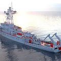modern naval minesweeper 3d model