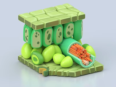 leaf tissue leaf structure medical model ornaments biological science research chloroplast cell 3d model