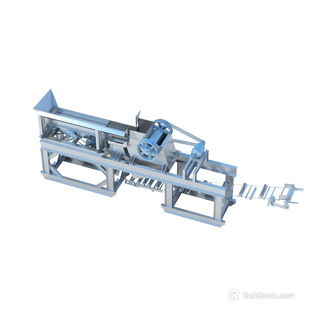 Industrial Equipment With Metal Frame Multiple Mechanical Components For Production 3d model 