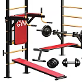Multifunctional Gym Sports Equipment With Pull Up Bar Dip Bars Barbell And Bench Press