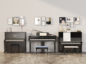 Modern Piano 3d model