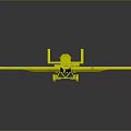 Detailed Aerospace Model Aircraft Displaying Yellow Wings Gray Fuselage And Number Three