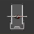 Doll Standing On Fitness Treadmill With Red Outfit And Brown Hair