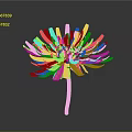 Vibrant Yellow Flower With Bright Yellow Petals And Green Stem Against Dark Background
