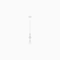 Elegant Modern Chandelier Featuring Spiral Details And Metallic Teardrop Pendants
