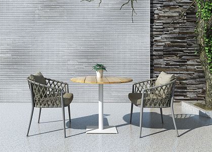 Modern outdoor tables and chairs 3d model